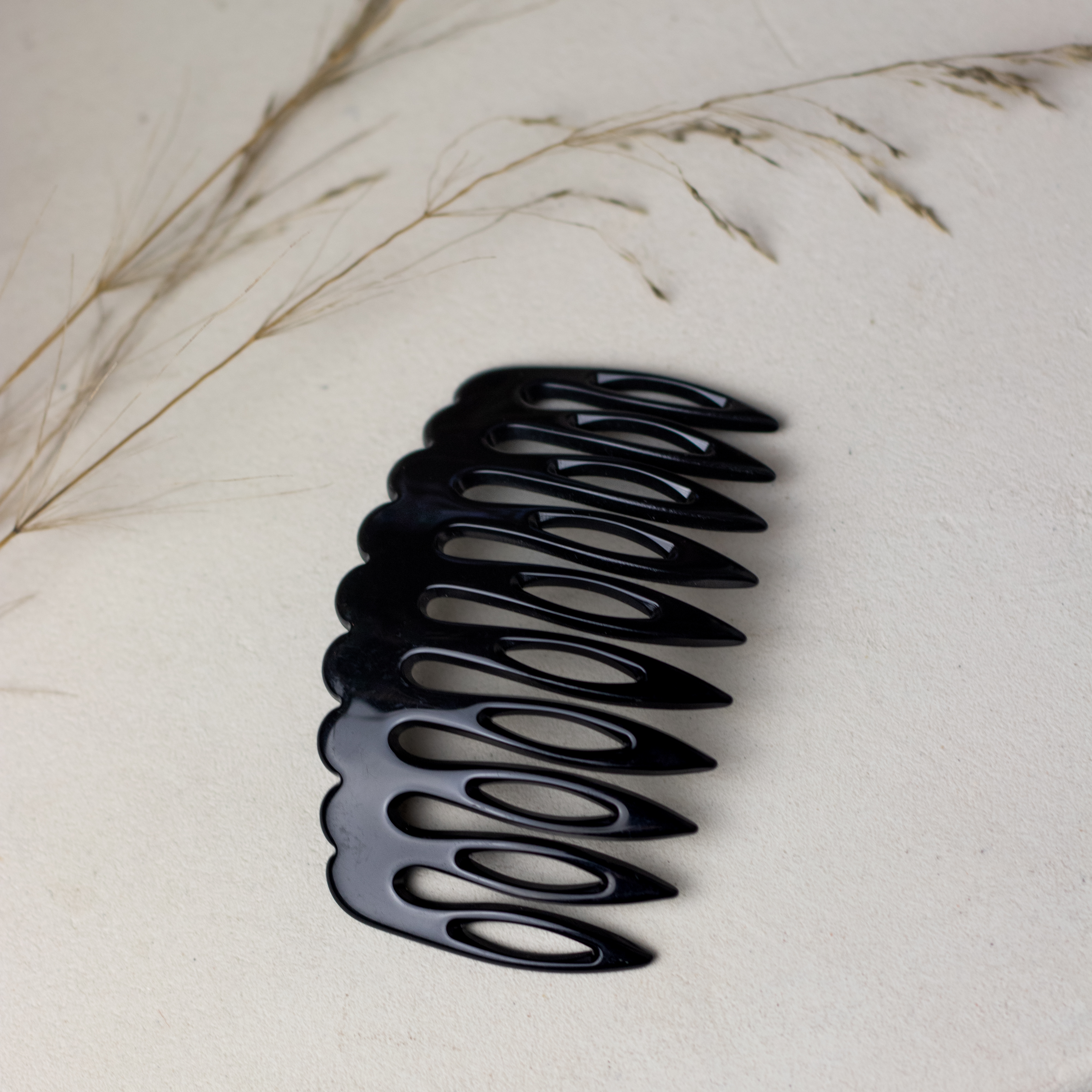Groovy Hair Comb GM — handmade French cellulose acetate hair comb with Swarovski decoration