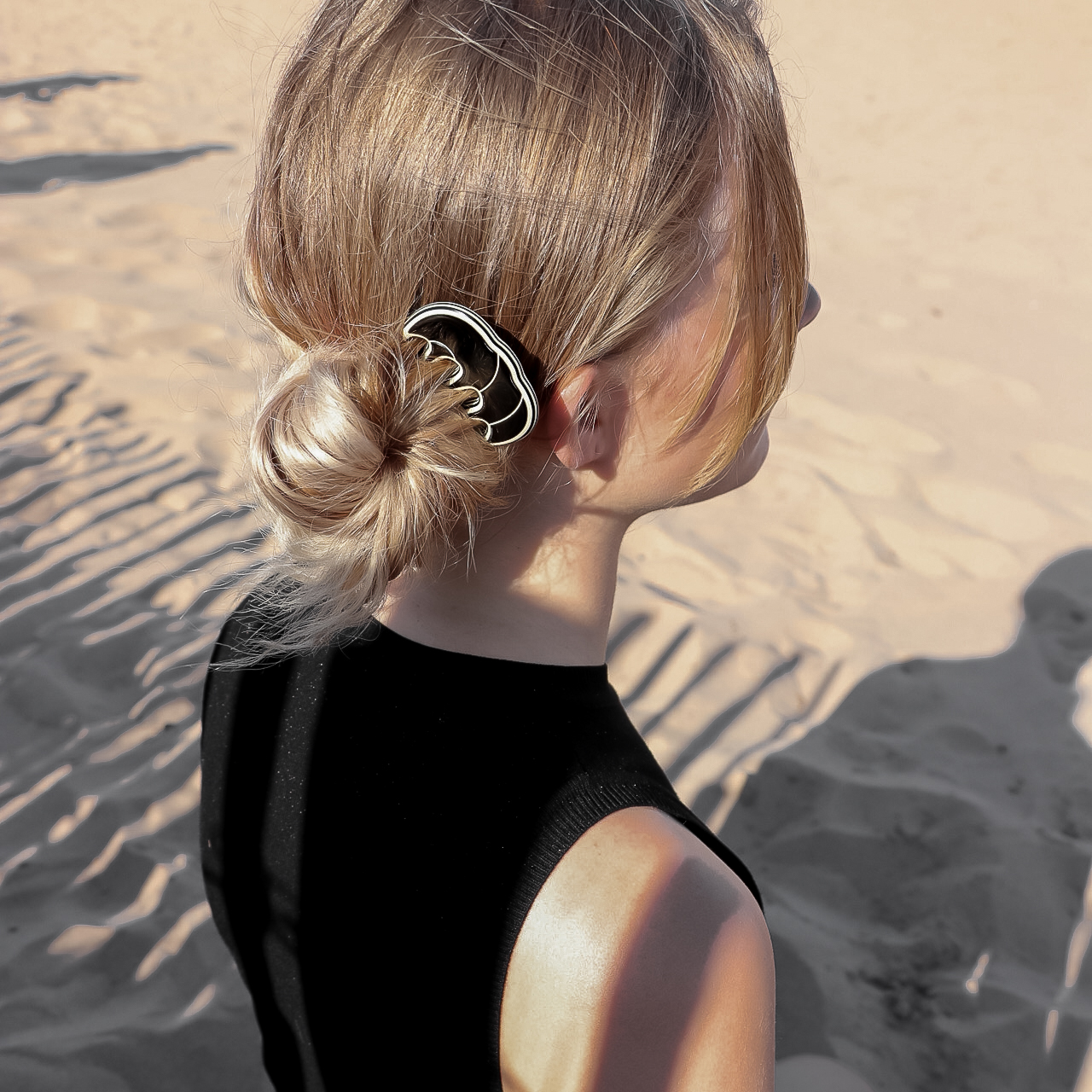 Handmade Hair Comb Interlaced Pin — unique twist French cellulose acetate comb handmade in France